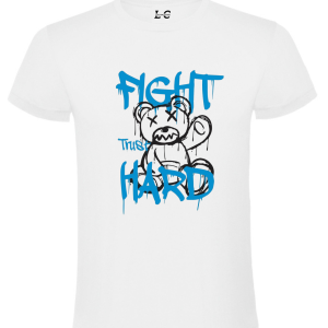 Polera blanca diseño Fight