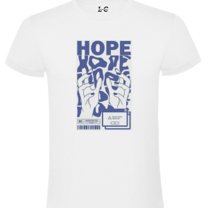 Polera blanca diseño hope