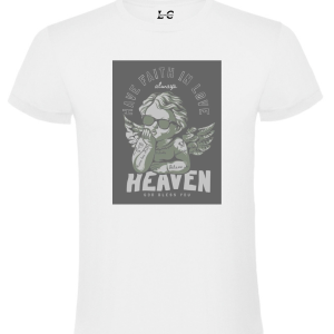 Polera blanca diseño Heaven